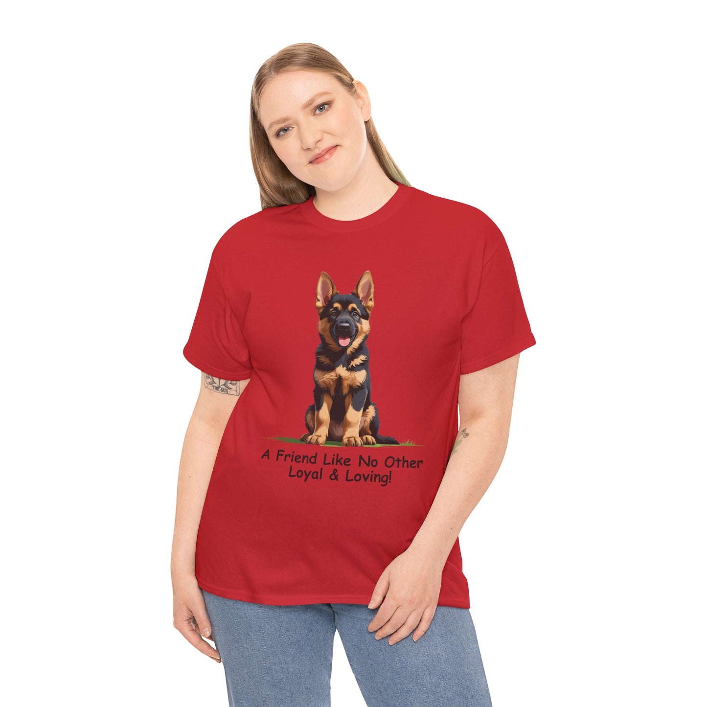 Adorable German Shepherd Puppy Lover Tee: A Friend Like No Other, Dog Owner Gift, Dog Mom Shirt, Gifts for Animal Lovers, Unisex Cotton T-shirt