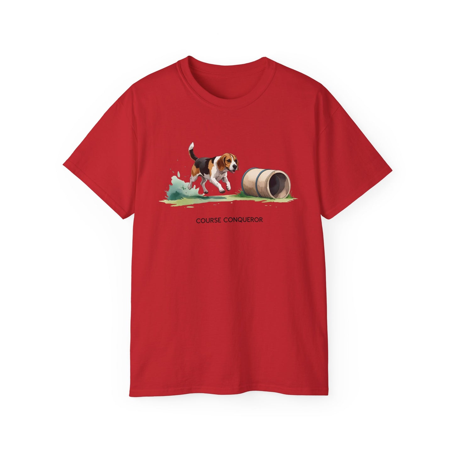 Dog Agility Tee - Course Conqueror | Beagle Graphic T-Shirt, Pet Enthusiast Gift, Animal Lover Apparel, Wearable Art for Dog Lovers