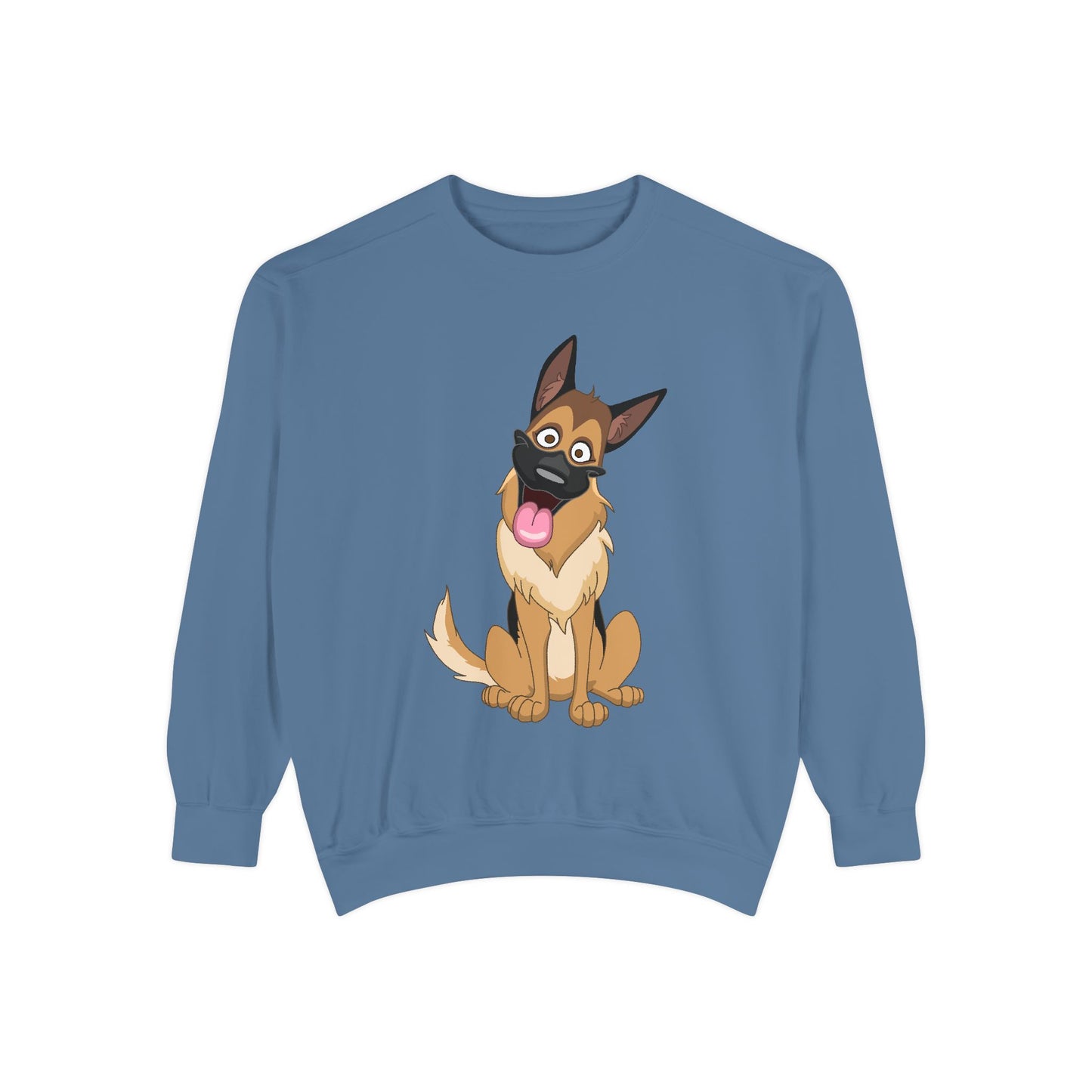 Funny Dog Cartoon Sweatshirt for Pet Lovers - Unisex Garment-Dyed Apparel