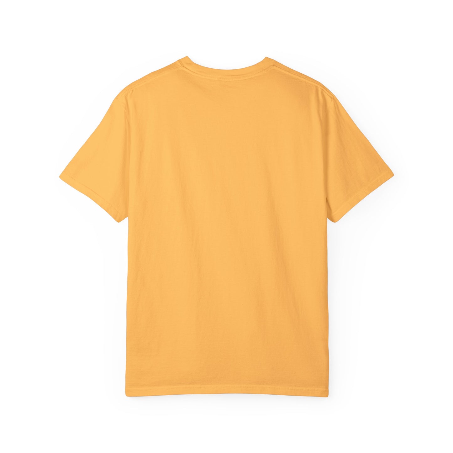 Unisex Dog Lover T-Shirt With Close Up Graphic of German Shepherd and Caption Selfless Beings is Written with Text Effect in Light Orange