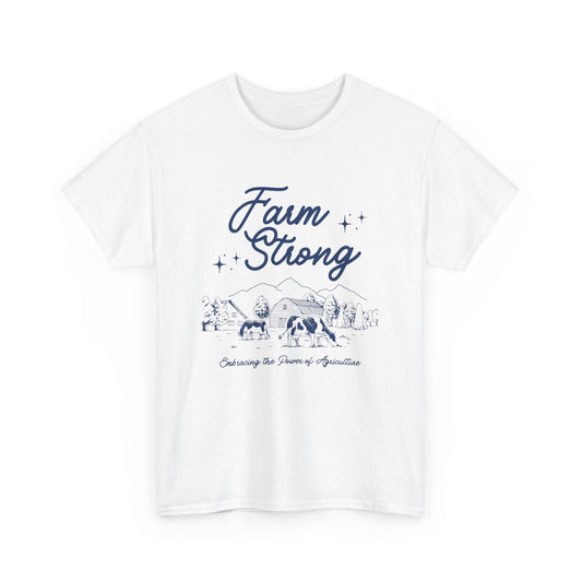 Farm Strong Unisex Cotton Tee - Embracing the Power of Agriculture, Motivational Shirt, Inspirational Tee