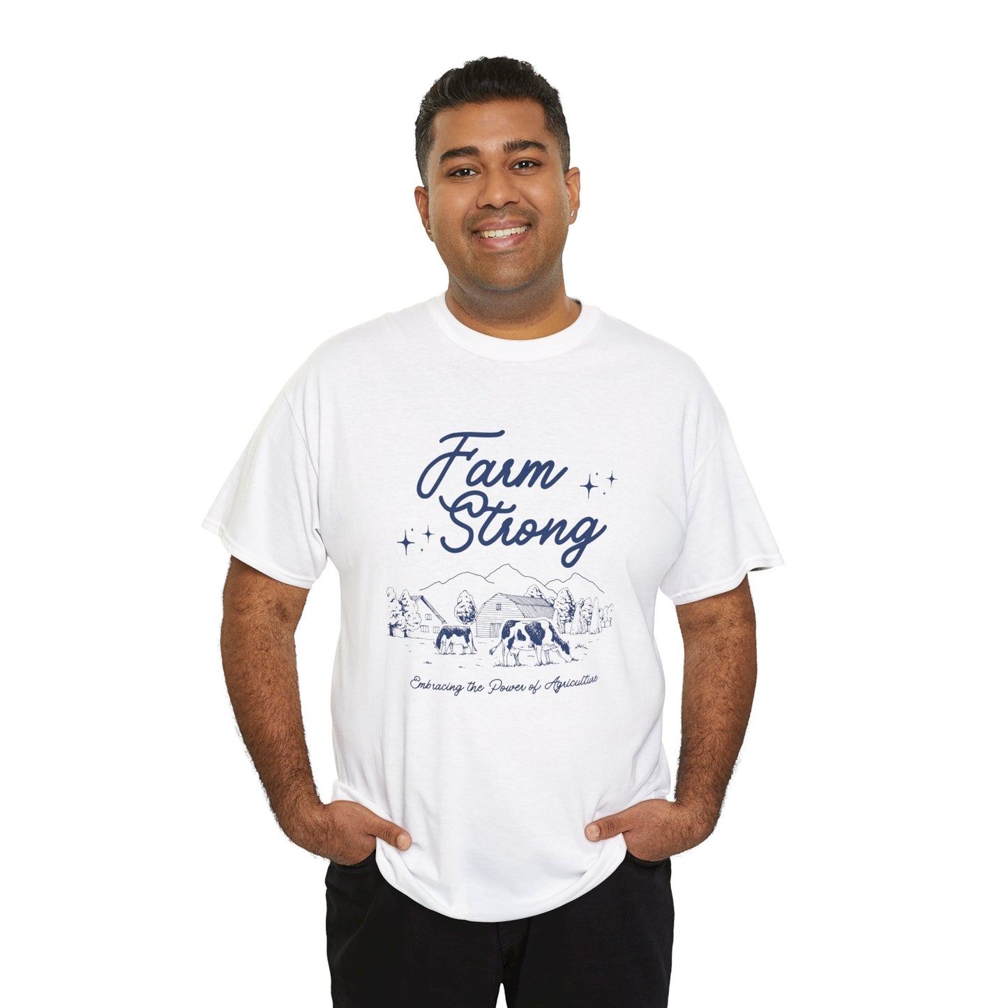 Farm Strong Unisex Cotton Tee - Embracing the Power of Agriculture, Motivational Shirt, Inspirational Tee