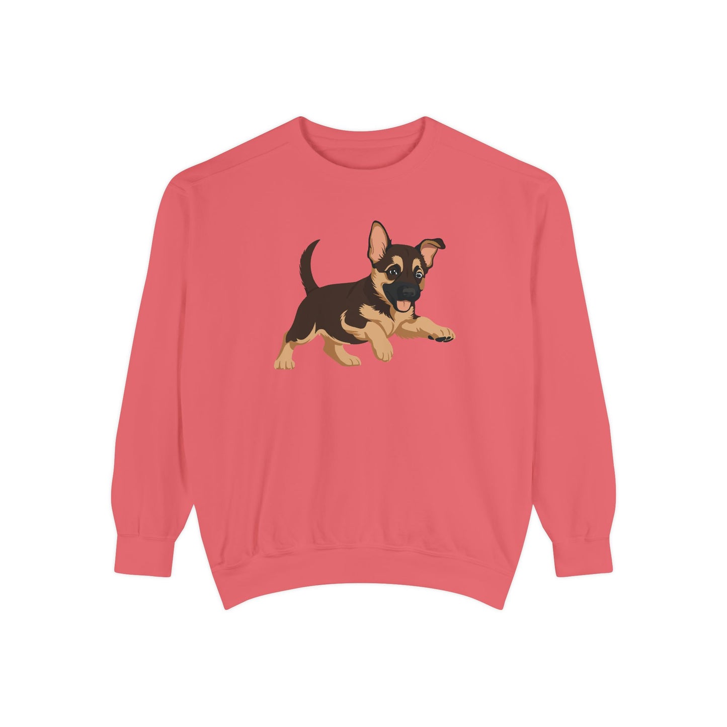 Unisex Dog Lover Sweatshirt With a Graphic of Cute Playing German Shepherd Puppy
