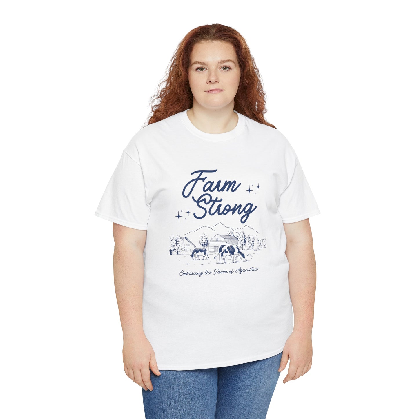 Farm Strong Unisex Cotton Tee - Embracing the Power of Agriculture, Motivational Shirt, Inspirational Tee