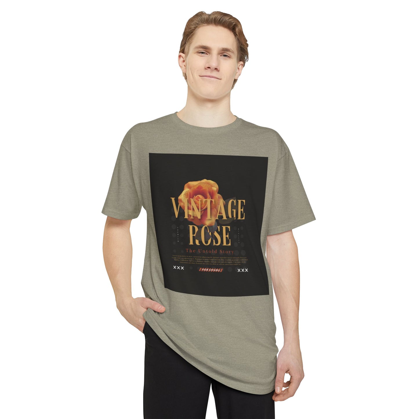 Vintage Rose Urban Tee, Trendy Graphic Tee, Casual Streetwear Shirt, Unisex Fashion Top, Perfect Gift for Art Lovers