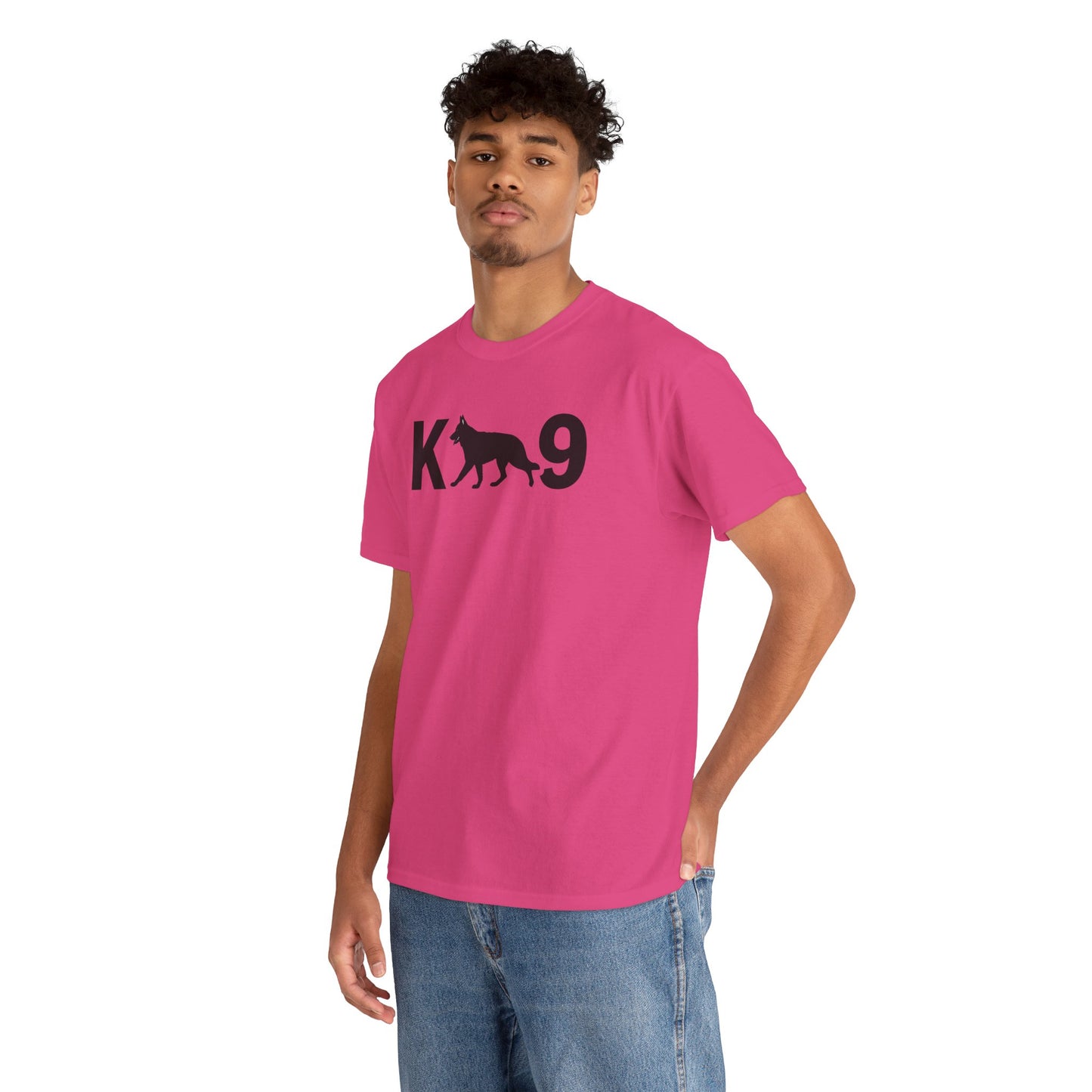 Black German Shepherd K9 Unisex Heavy Cotton Tee - Perfect for Dog Lovers, Pet Owners