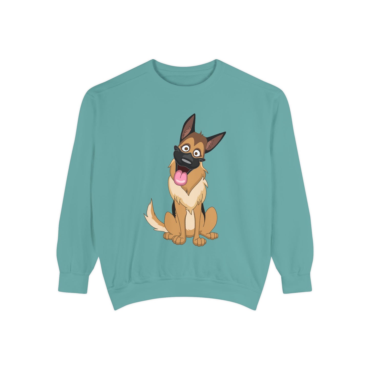 Funny Dog Cartoon Sweatshirt for Pet Lovers - Unisex Garment-Dyed Apparel