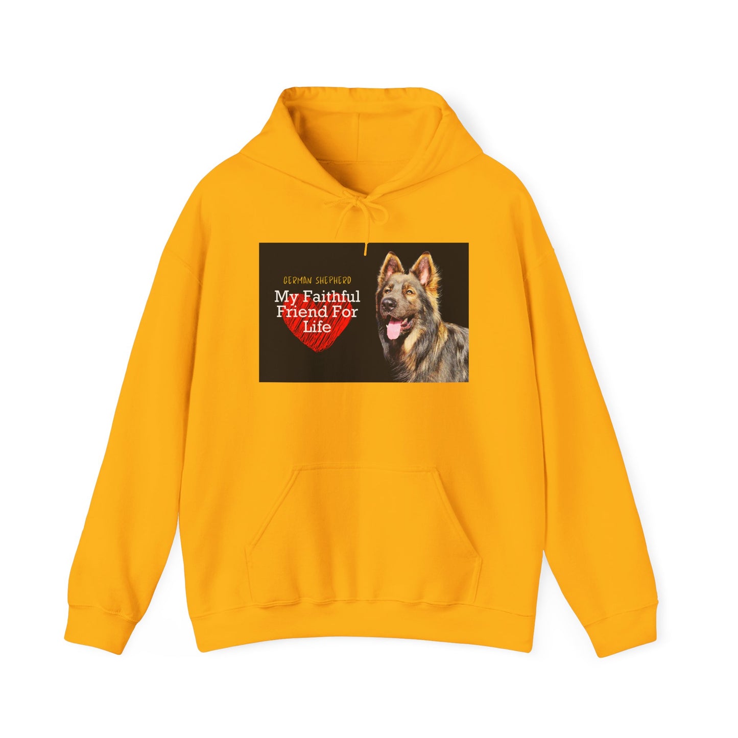 Unisex Dog Lover Hoodie With Old-fashioned German Shepherd and Quote My Faithful Friend For Life