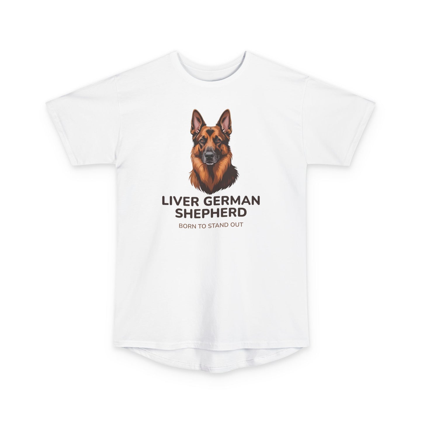 Liver German Shepherd Urban Tee - Born to Stand Out, Animal Lover Tee, Pet Owner Gift, Unique Dog T-Shirt, Casual Everyday Wear, Gift for Dog Lovers