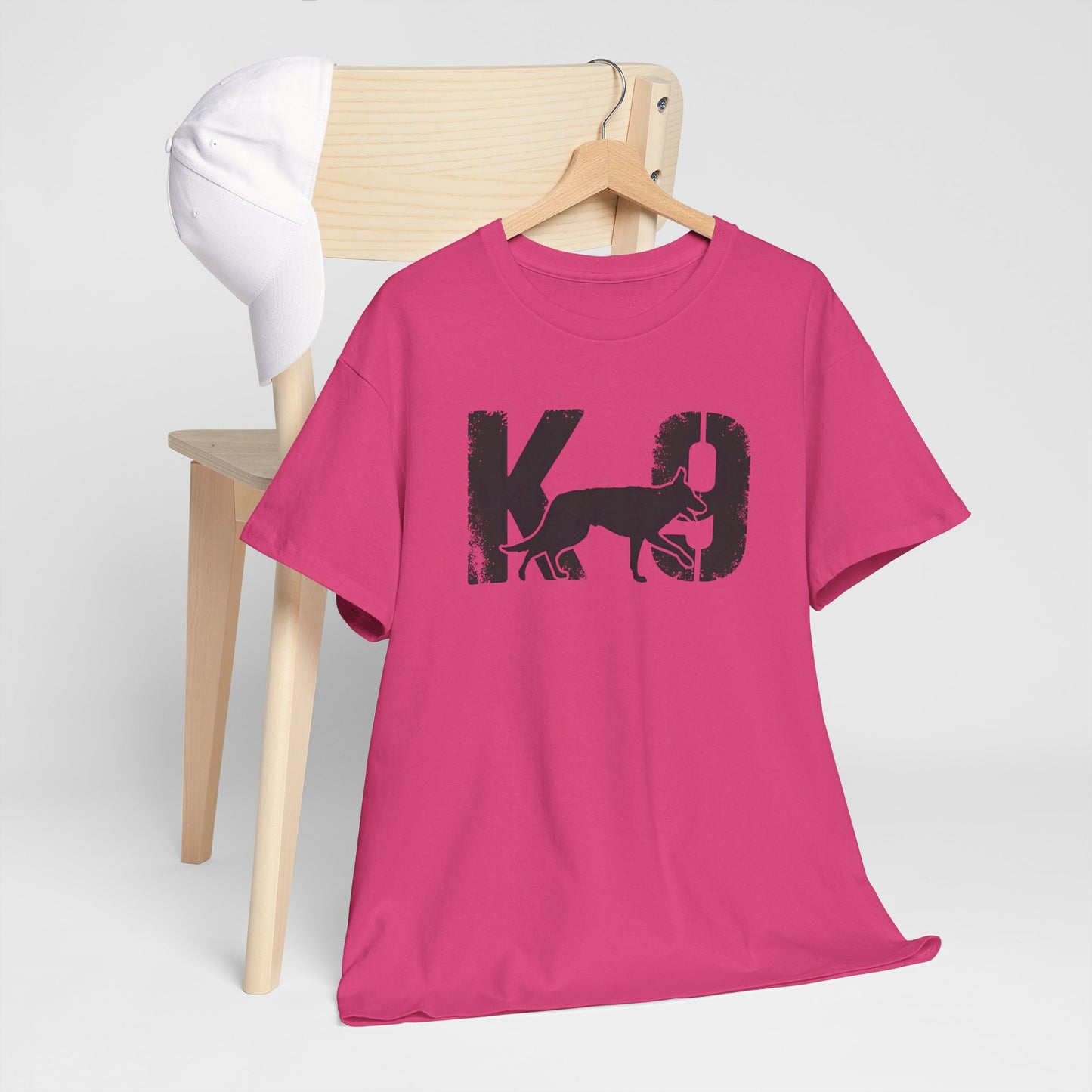 K-9 Dog Lover's Unisex Heavy Cotton Tee | T-Shirt for K-9 Handler | Dog Between K and 9 Design