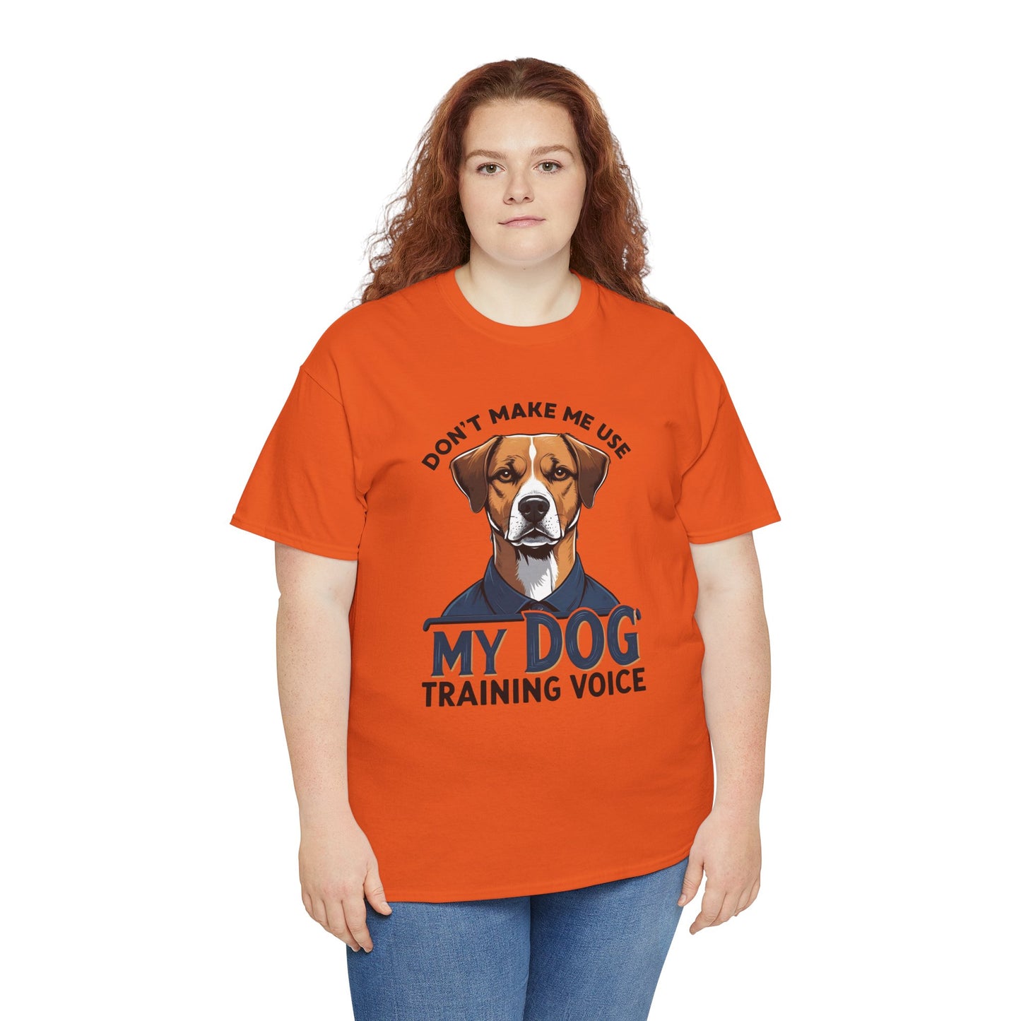 Dog Training T-Shirt - Don't Make Me Use My Dog Training Voice | Perfect Gift for Dog Owners, Casual Wear, Funny Dog Humor Shirt, Pet Training Apparel