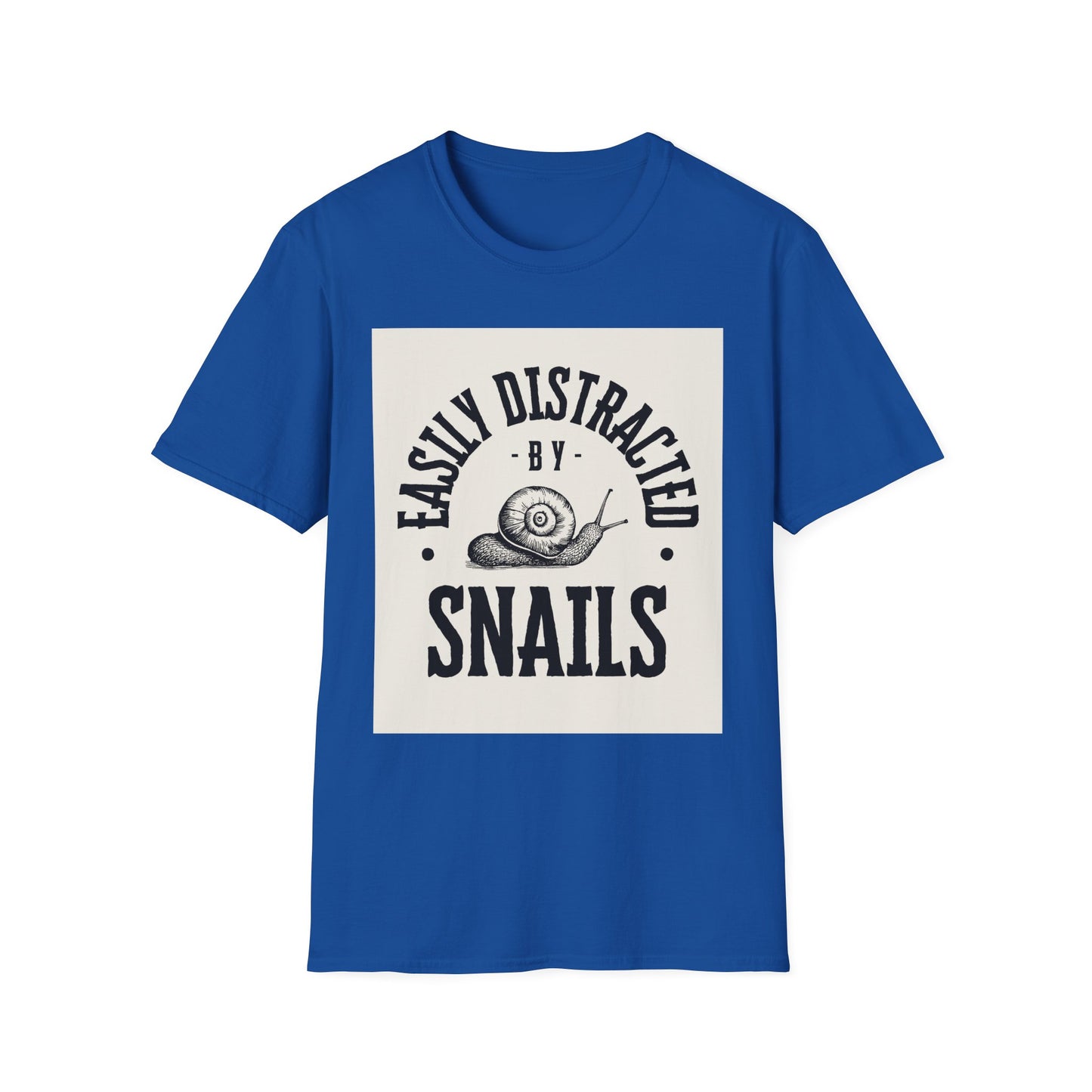 Easily Distracted by Snails Vintage T-Shirt, Funny Snail Tee, Gift for Nature Lovers, Humorous Graphic Shirt, Cute Casual Wear