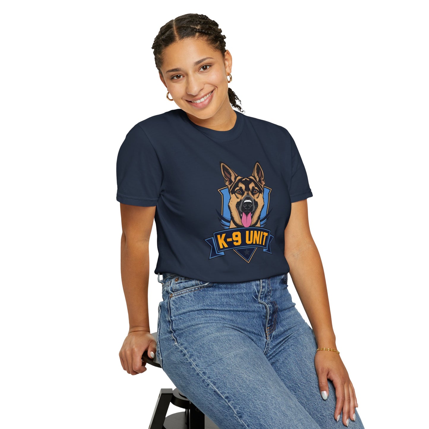 K-9 Unit Unisex Garment-Dyed T-shirt for Dog Lovers, Pet Owner Gift, Casual Wear