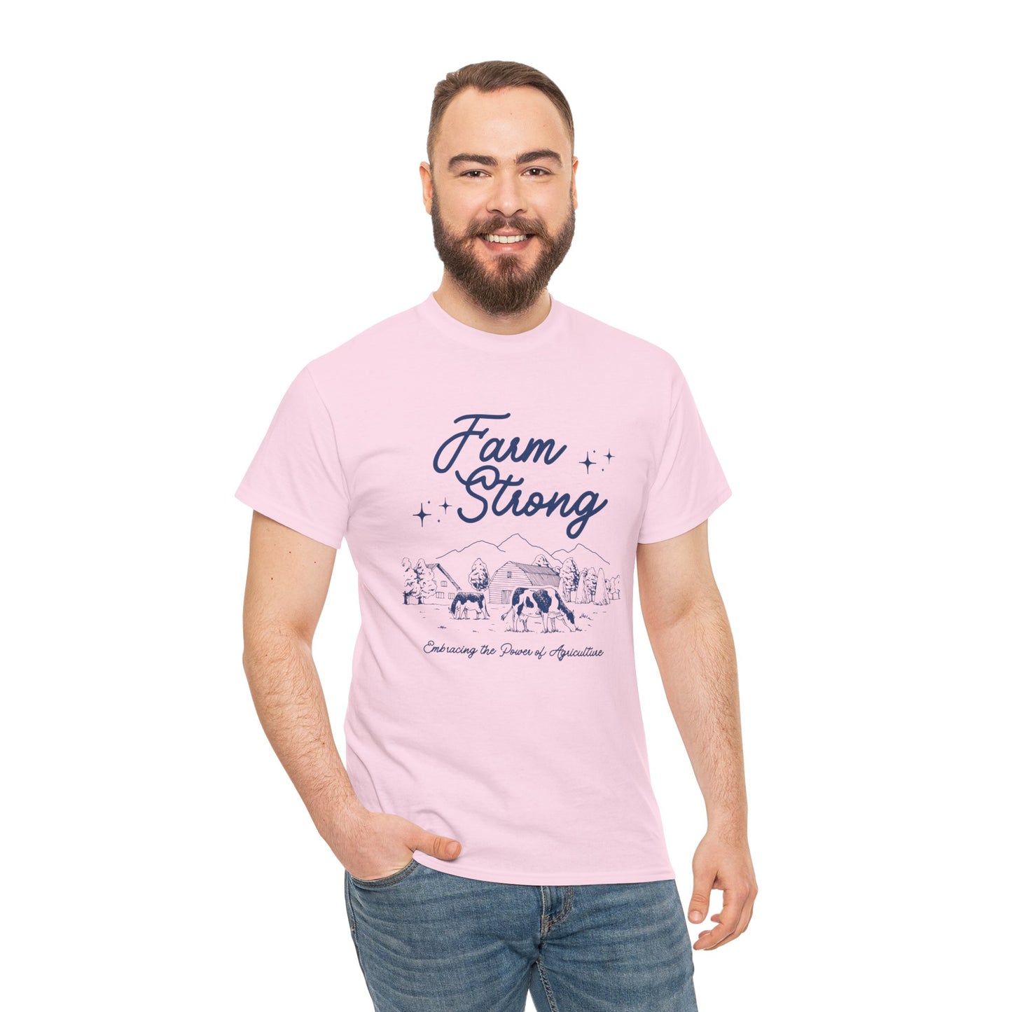 Farm Strong Unisex Cotton Tee - Embracing the Power of Agriculture, Motivational Shirt, Inspirational Tee