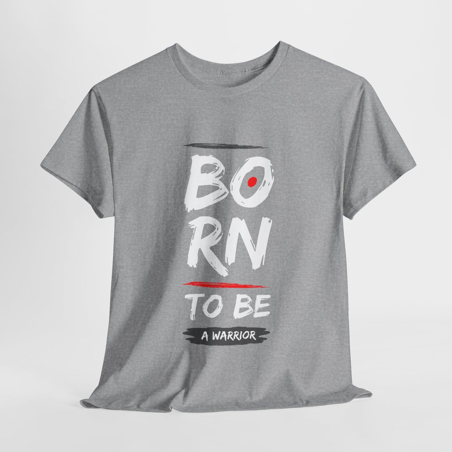 Born to Be a Warrior Unisex Heavy Cotton Tee, Inspirational Shirt for Veterans, Motivational Gift, Fitness Apparel, Casual Wear