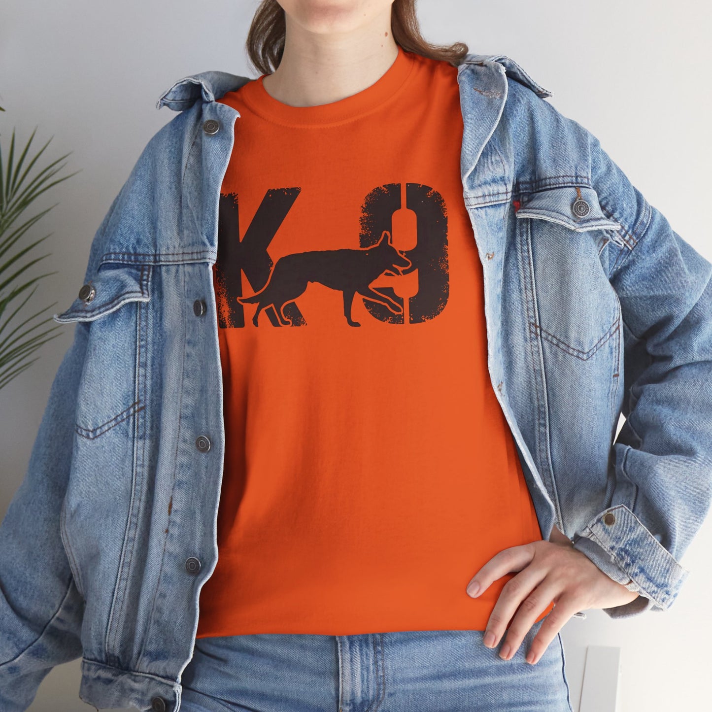 K-9 Dog Lover's Unisex Heavy Cotton Tee | T-Shirt for K-9 Handler | Dog Between K and 9 Design