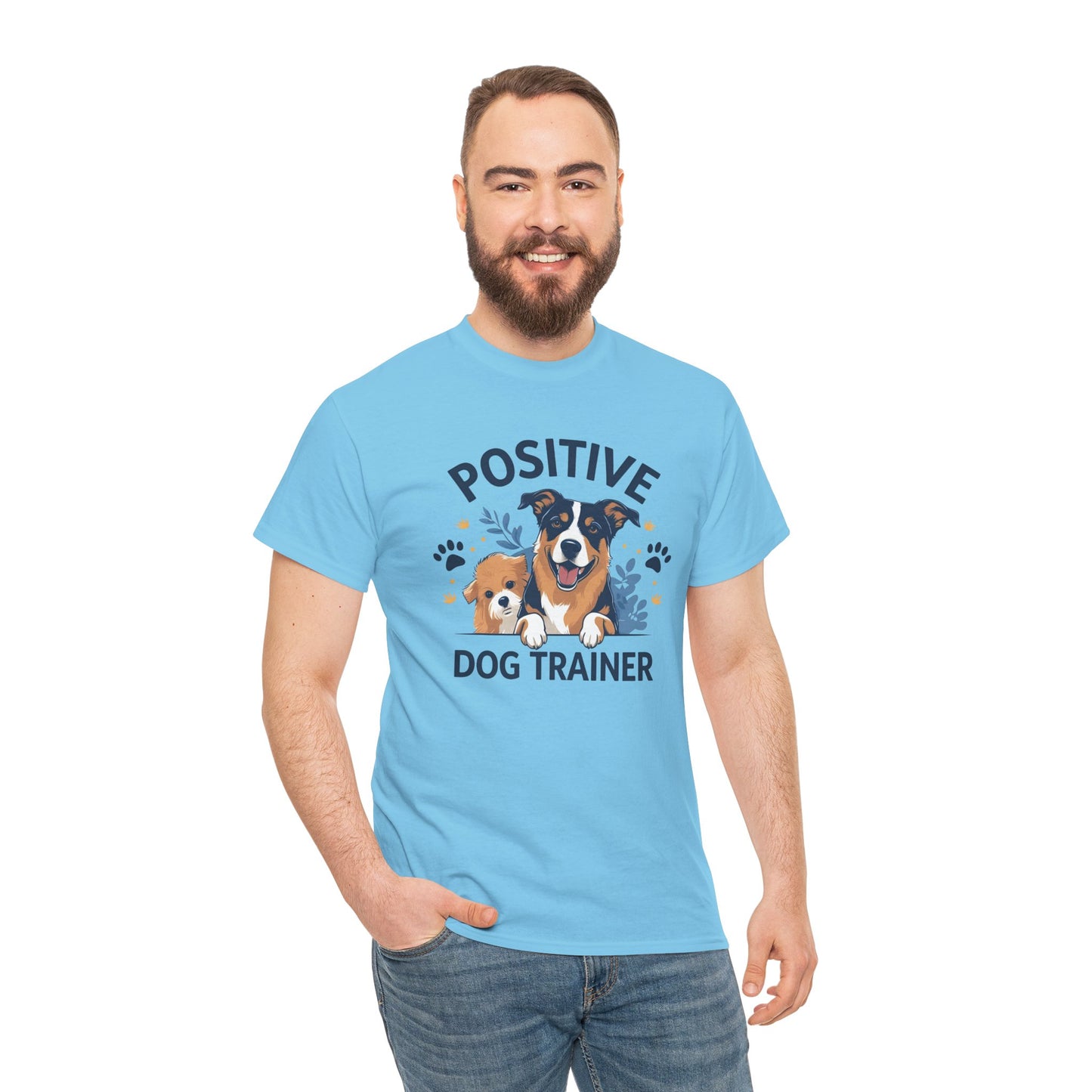 Positive Dog Trainer Tee, Dog Lover Gift, Unisex Cotton T-Shirt, Pet Training Apparel, Animal Care, Casual Dog Shirt