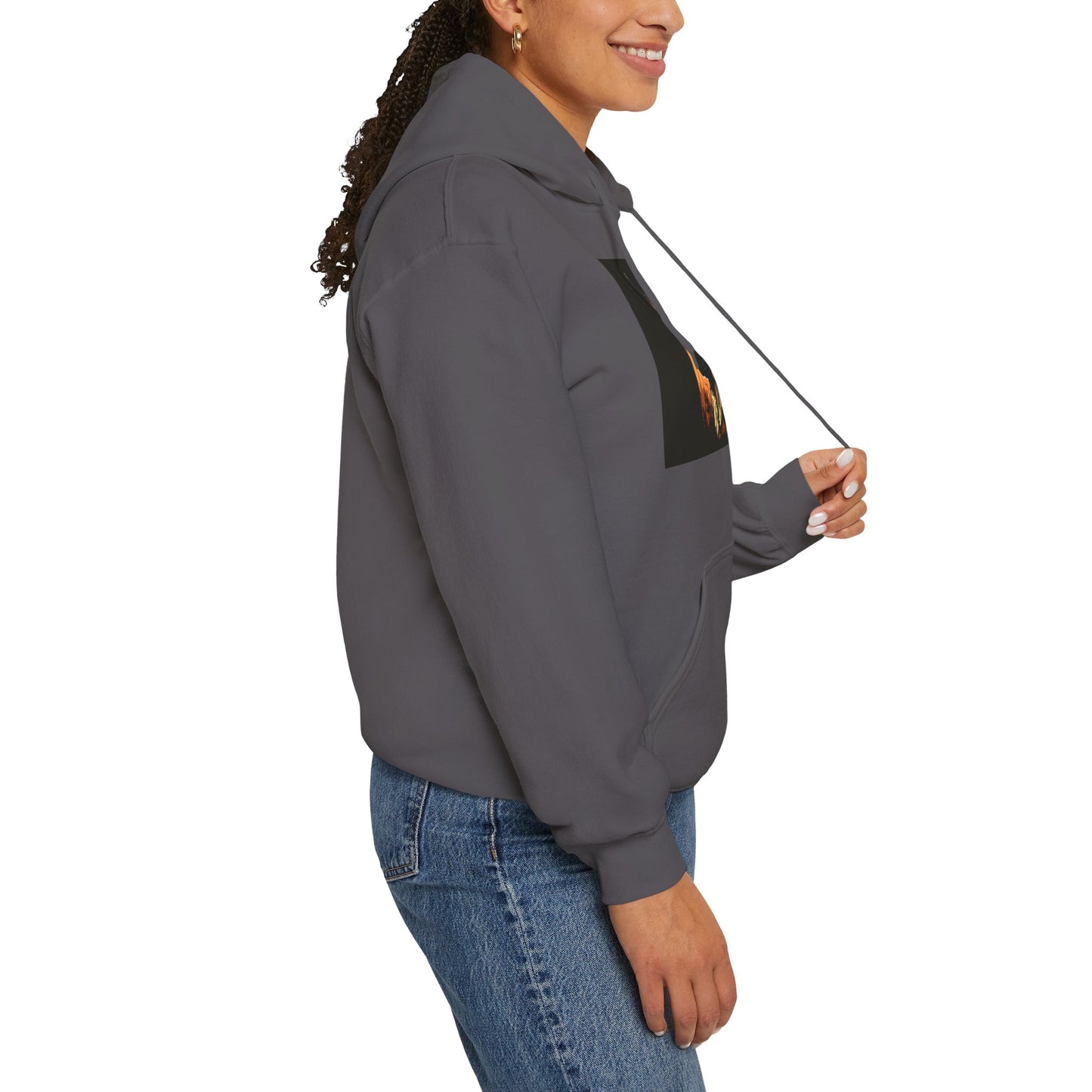 Unisex Dog Lover Hoodie With a Close Up Graphic of a German Shepherd In Front of Moon
