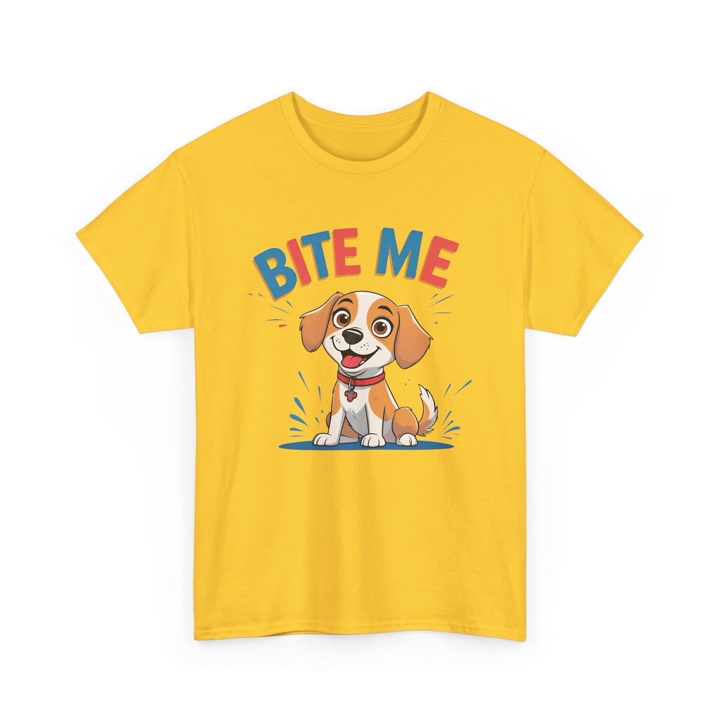 Playful Dog Lover Tee, Bite Me Unisex Cotton T-Shirt for Dog Trainers, Funny Gift for Dog Lovers, Cute Dog Apparel