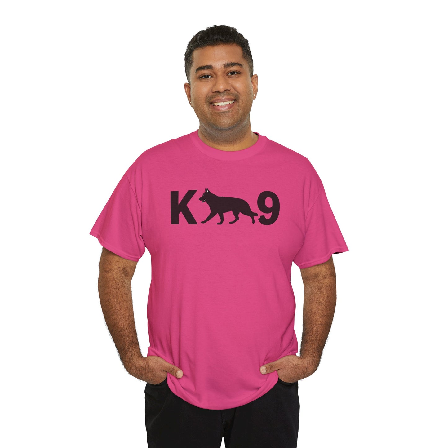 Black German Shepherd K9 Unisex Heavy Cotton Tee - Perfect for Dog Lovers, Pet Owners
