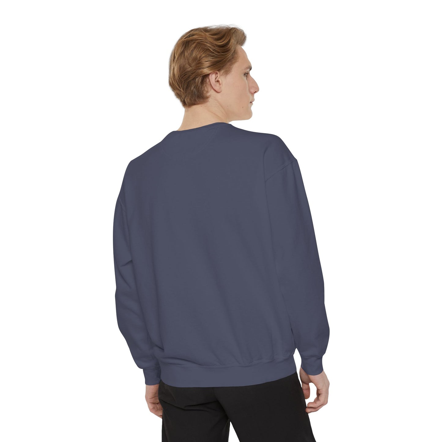 Unisex Dog Lover Sweatshirt With a Graphic of a German Shepherd Holding a White Bone in Mouth