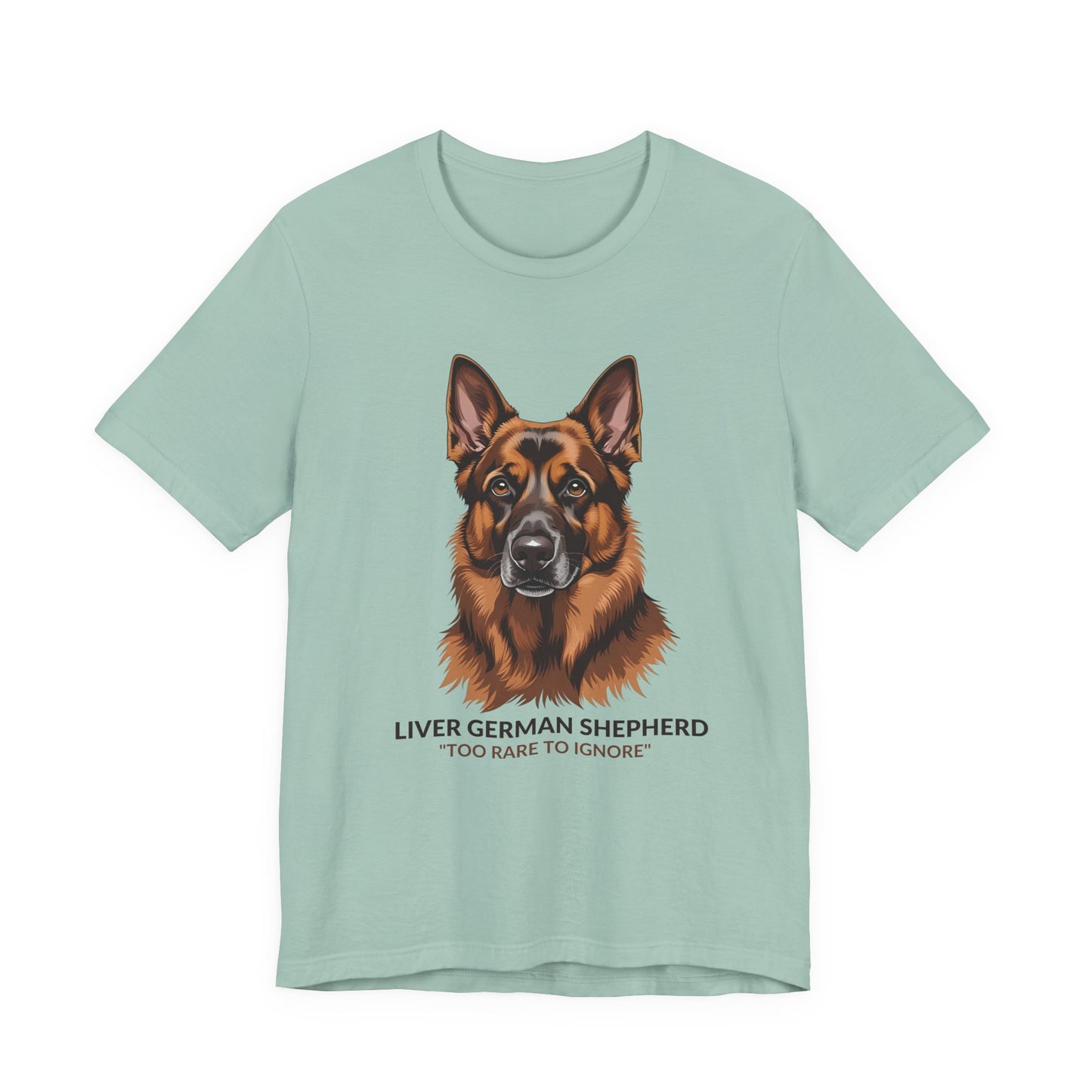 Liver German Shepherd Dog Lover Tee - To Rare To Ignore | Perfect Gift for Pet Owners, Animal Lover Merchandise, Casual Wear, Unique Dog Shirt