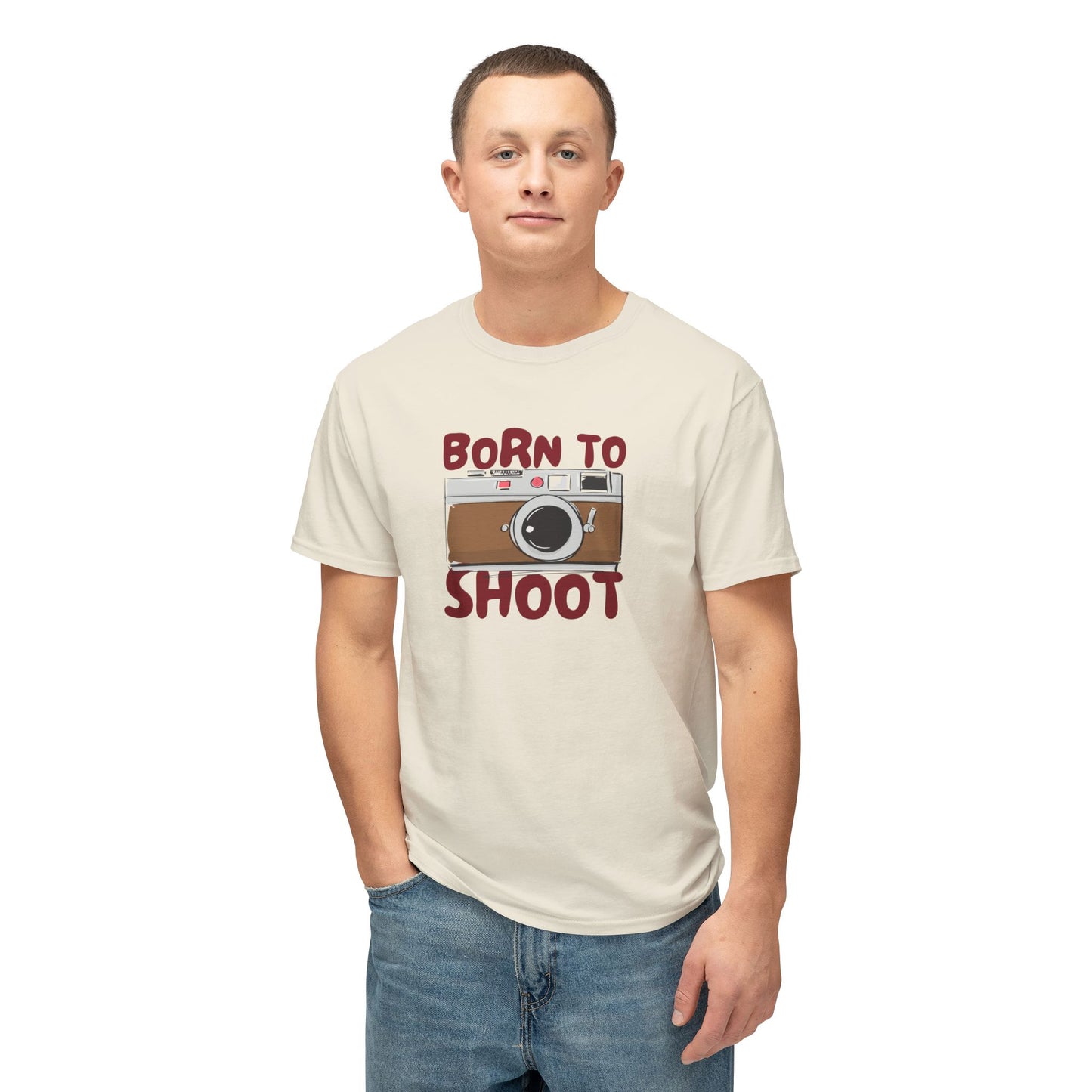 Camera Lover's Unisex T-Shirt – Born to Shoot, Photography Gift, Fun Shirt for Photographers, Unique Tee for Events, Casual Wear