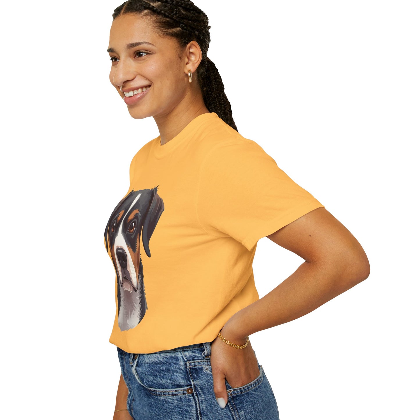 Unisex Tricolor Dog's 3D Design T-Shirt, Gift for Dog Owners, Animal Lover Apparel