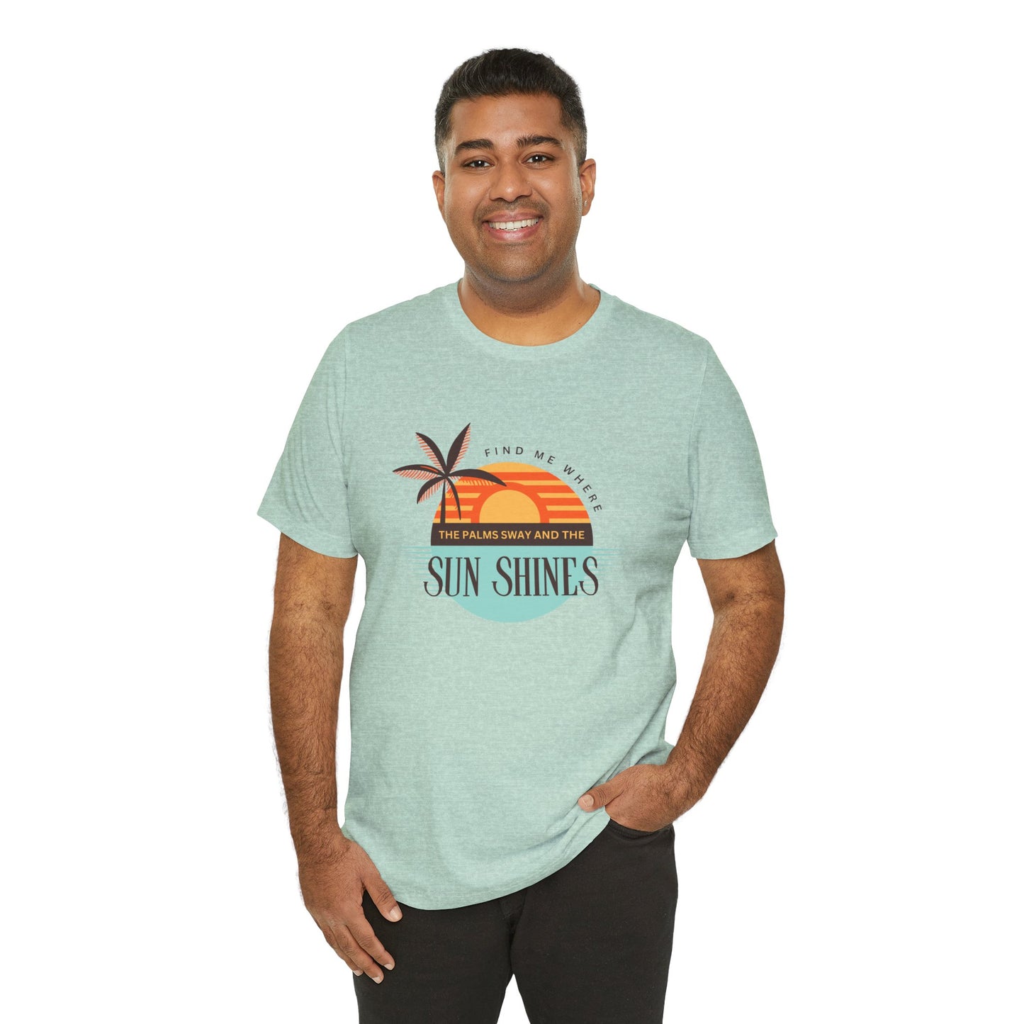 Tropical Vibes Tee - Relaxing Beach Sunset Design for Travelers and Summer Lovers, Perfect Gift for Vacations, Beach Days, and Casual Style
