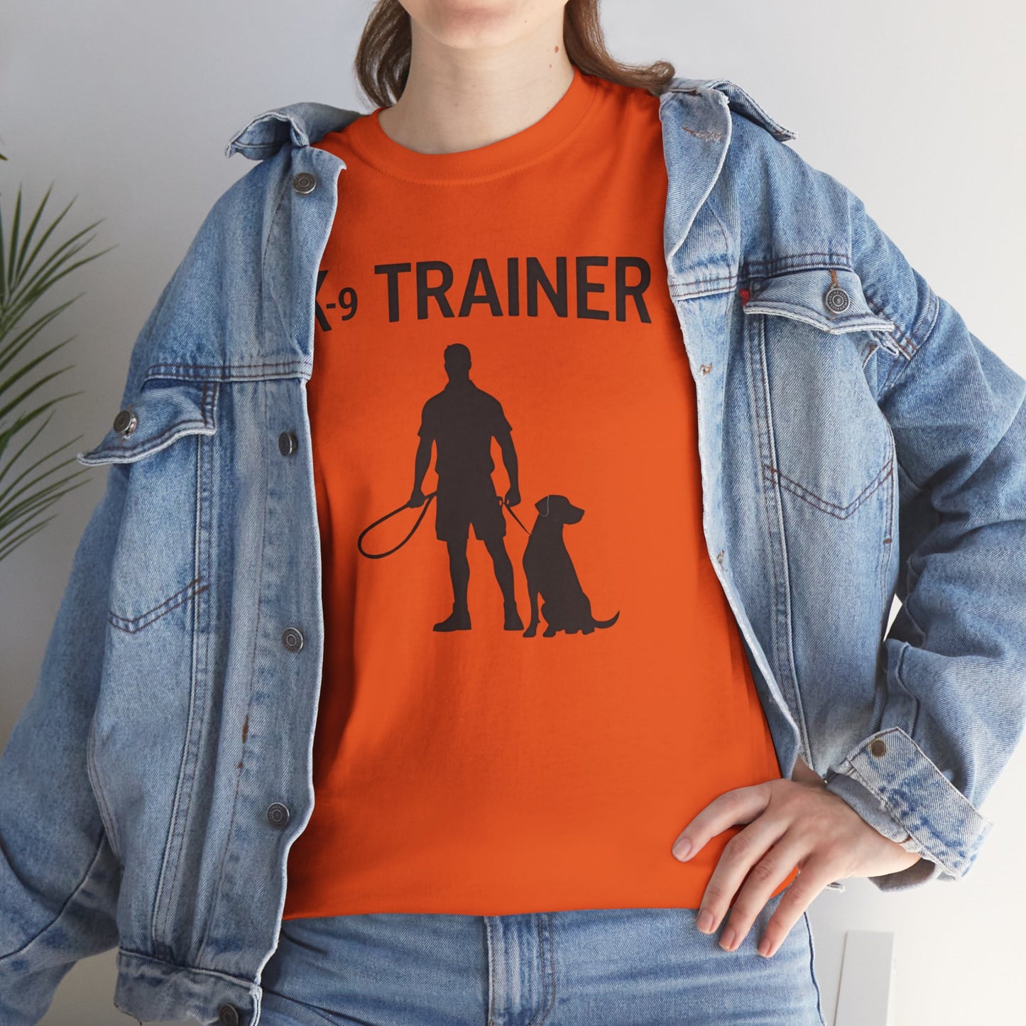 K-9 Trainer Heavy Cotton T-Shirt, Dog Owner Gift, Police Dog Shirt, Animal Enthusiast Apparel, Casual Style Tee