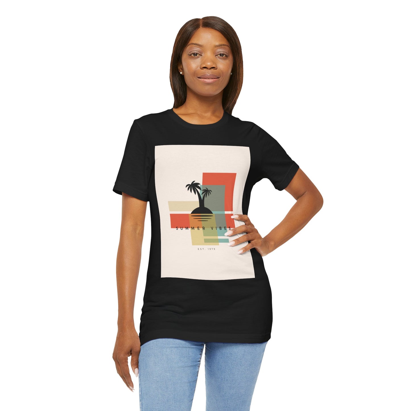 Tropical Sunset Tee, Summer Vibes Shirt, Vacation Outfit, Unisex Graphic Tee, Gift for Beach Lovers, Casual Wear