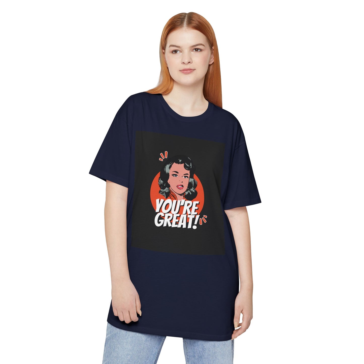 Unisex Long Body Urban Tee - "You're Great!" Graphic Tee, Casual Streetwear, Positive Affirmation Shirt, Gift for Friends, Everyday Style
