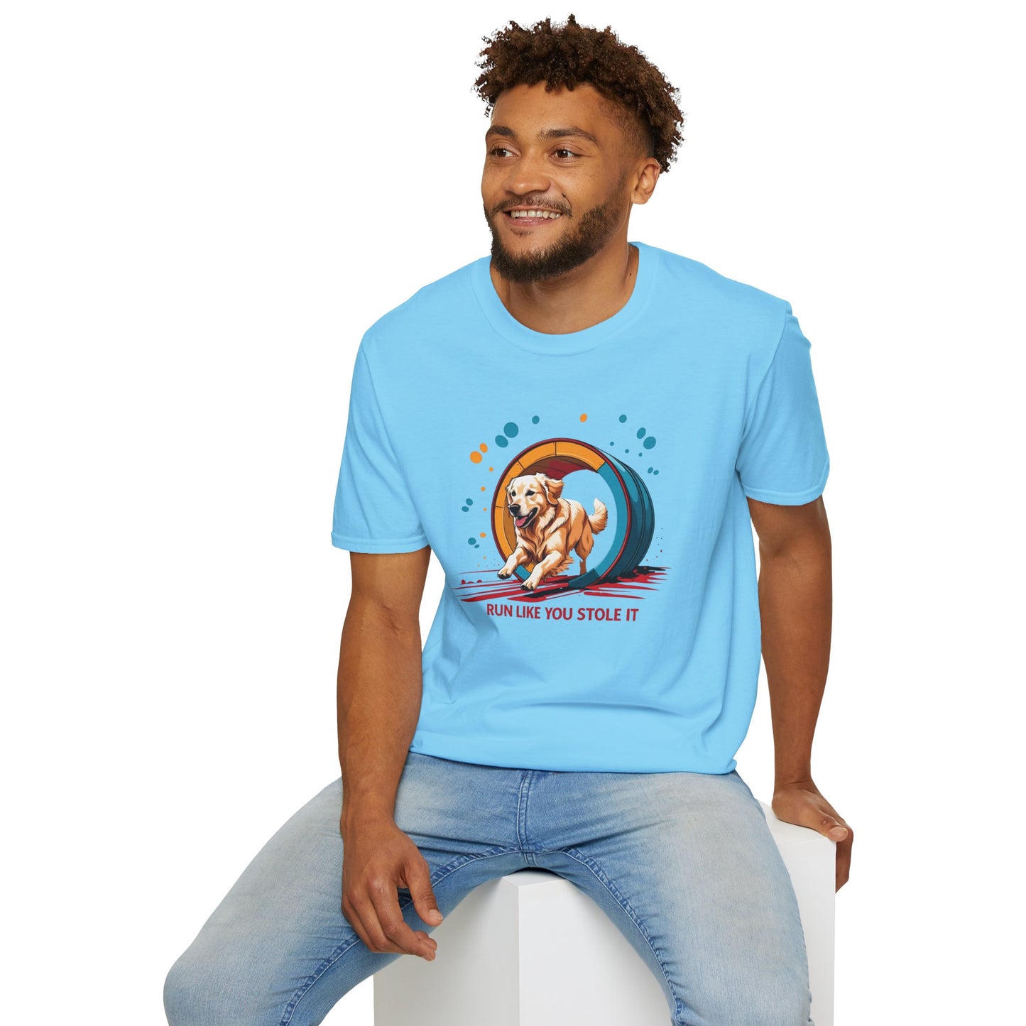Dog Agility T-Shirt - Run Like You Stole It, Perfect for Dog Trainers, Summer Outfits, Fun Casual Wear