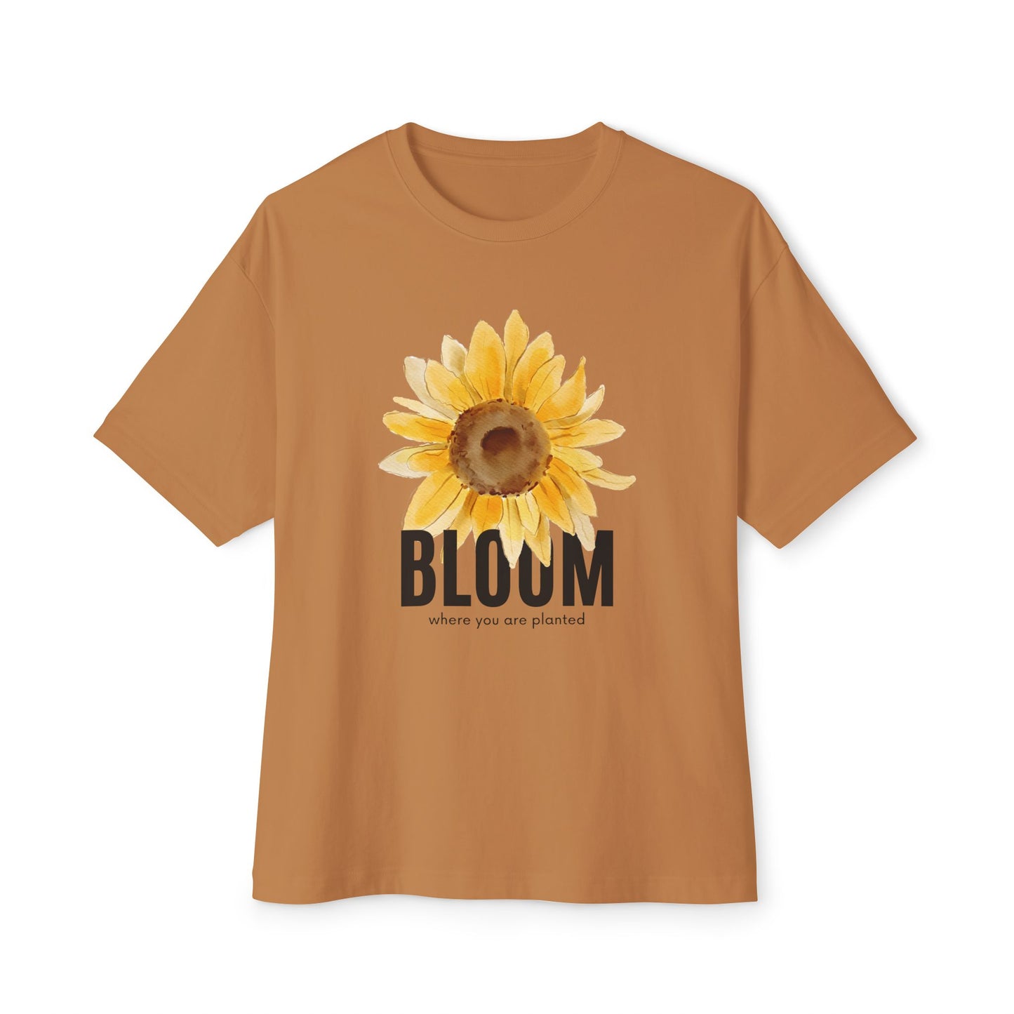 Sunflower Bloom Unisex Oversized Tee, Casual Summer Shirt, Gift for Flower Lovers, Festival Fashion, Relaxed Fit Tee