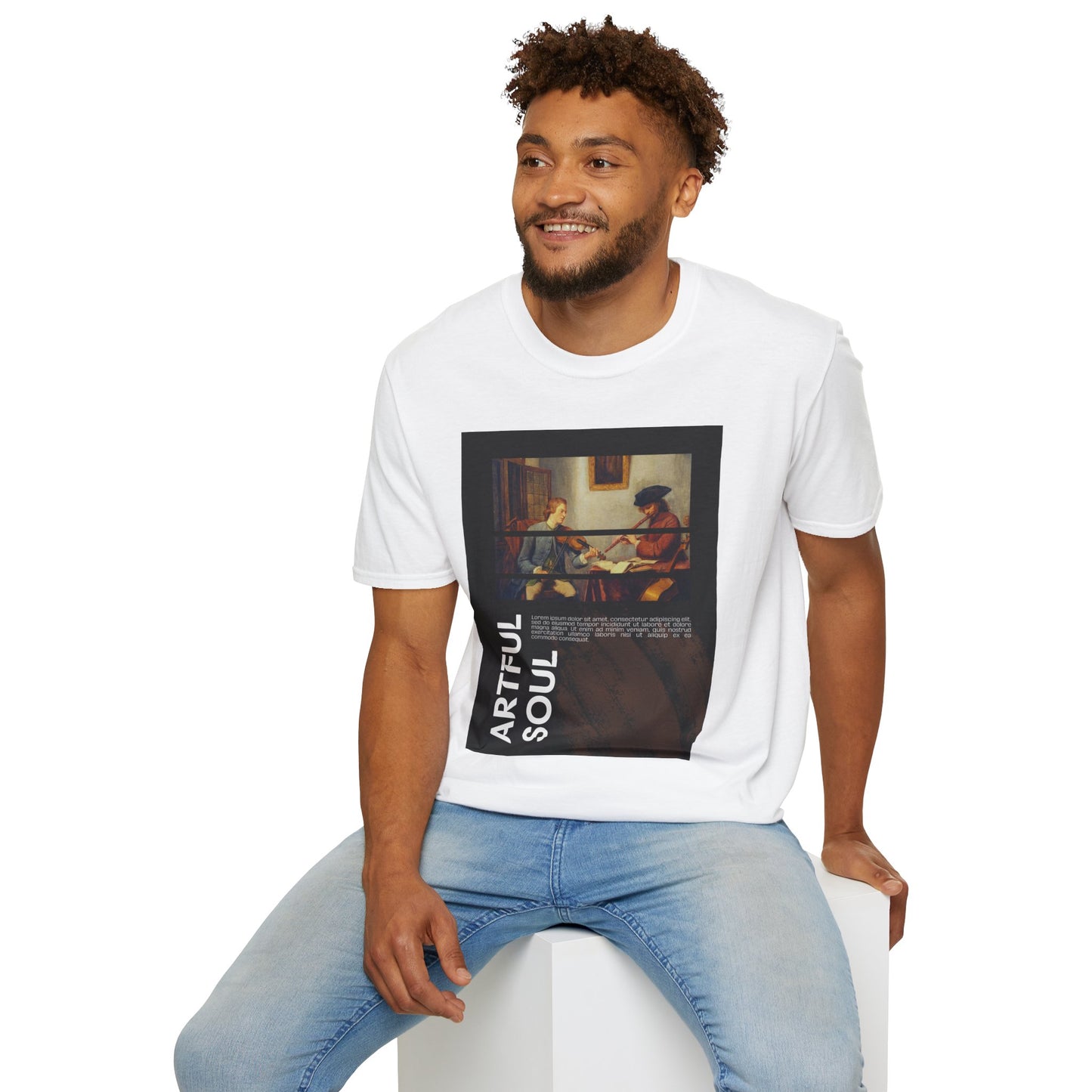 Artful Soul Unisex Softstyle T-Shirt, Artistic Tee, Gift for Art Lovers, Casual Wear, Creative Fashion, Art Enthusiast Shirt