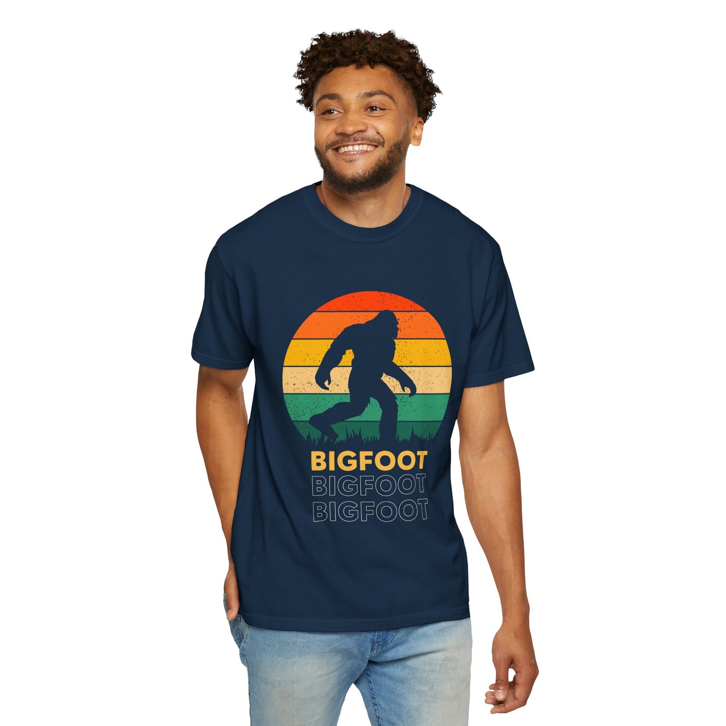 Retro Bigfoot Unisex T-Shirt, Vintage Sasquatch Tee, Nature Lover Gift, Outdoor Adventure Apparel, Cool Summer Shirt