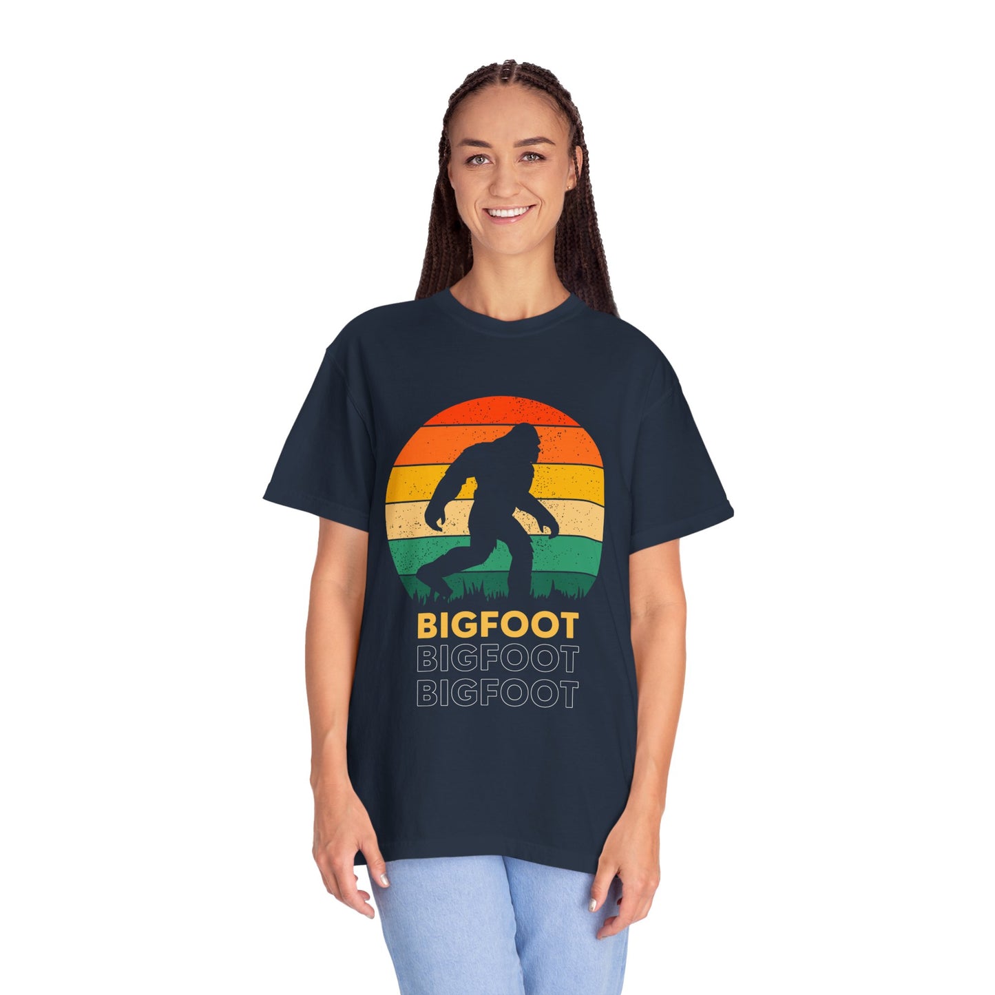 Retro Bigfoot Unisex T-Shirt, Vintage Sasquatch Tee, Nature Lover Gift, Outdoor Adventure Apparel, Cool Summer Shirt