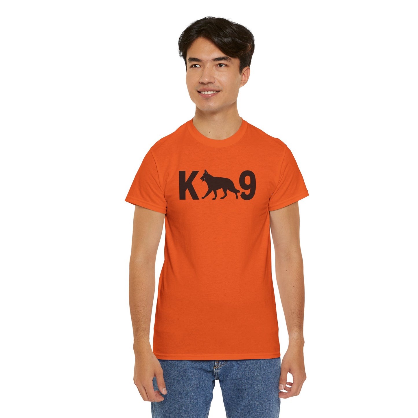 Black German Shepherd K9 Unisex Heavy Cotton Tee - Perfect for Dog Lovers, Pet Owners