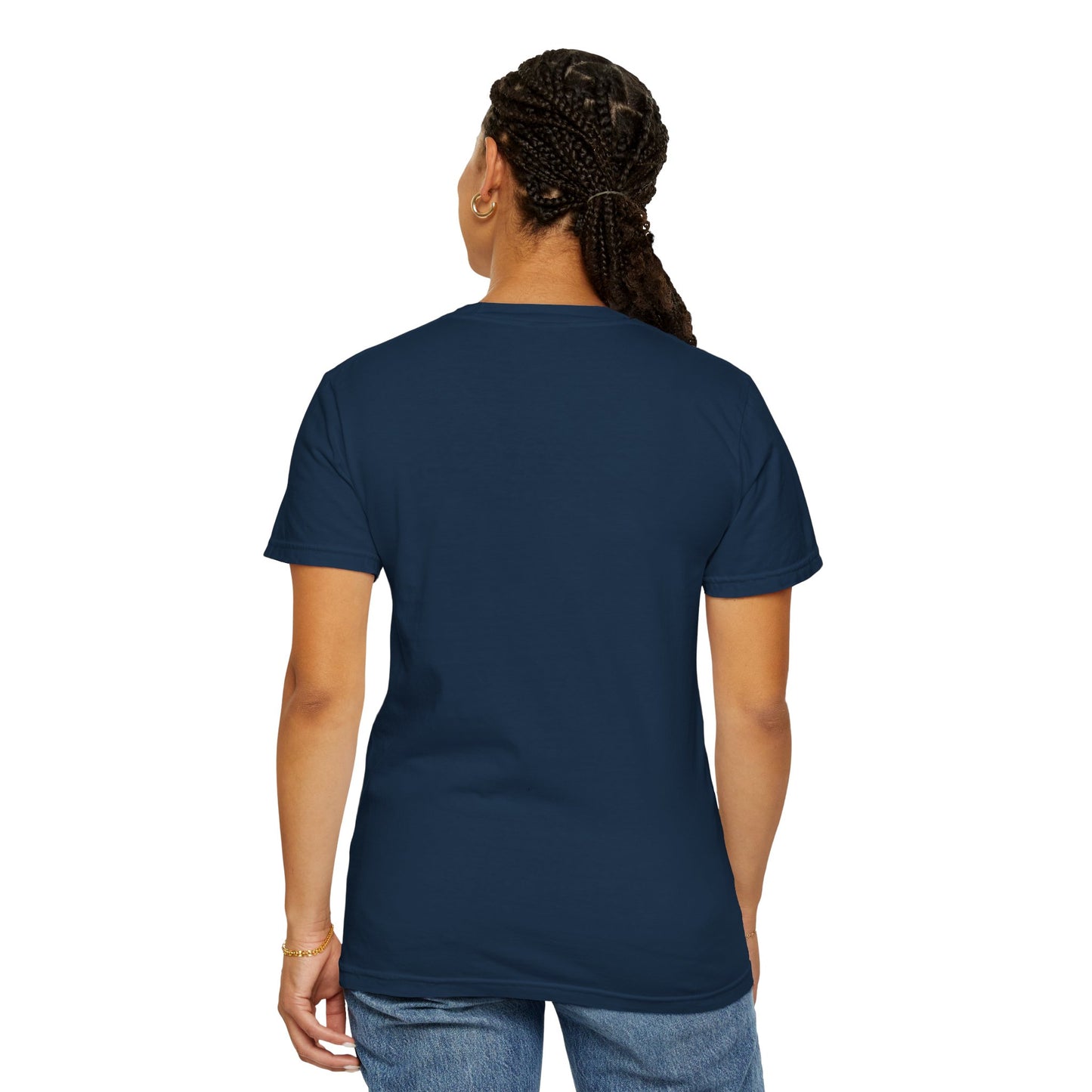 Unisex T-Shirt With Bicolor Working Line German Shepherd Sitting On The Ground