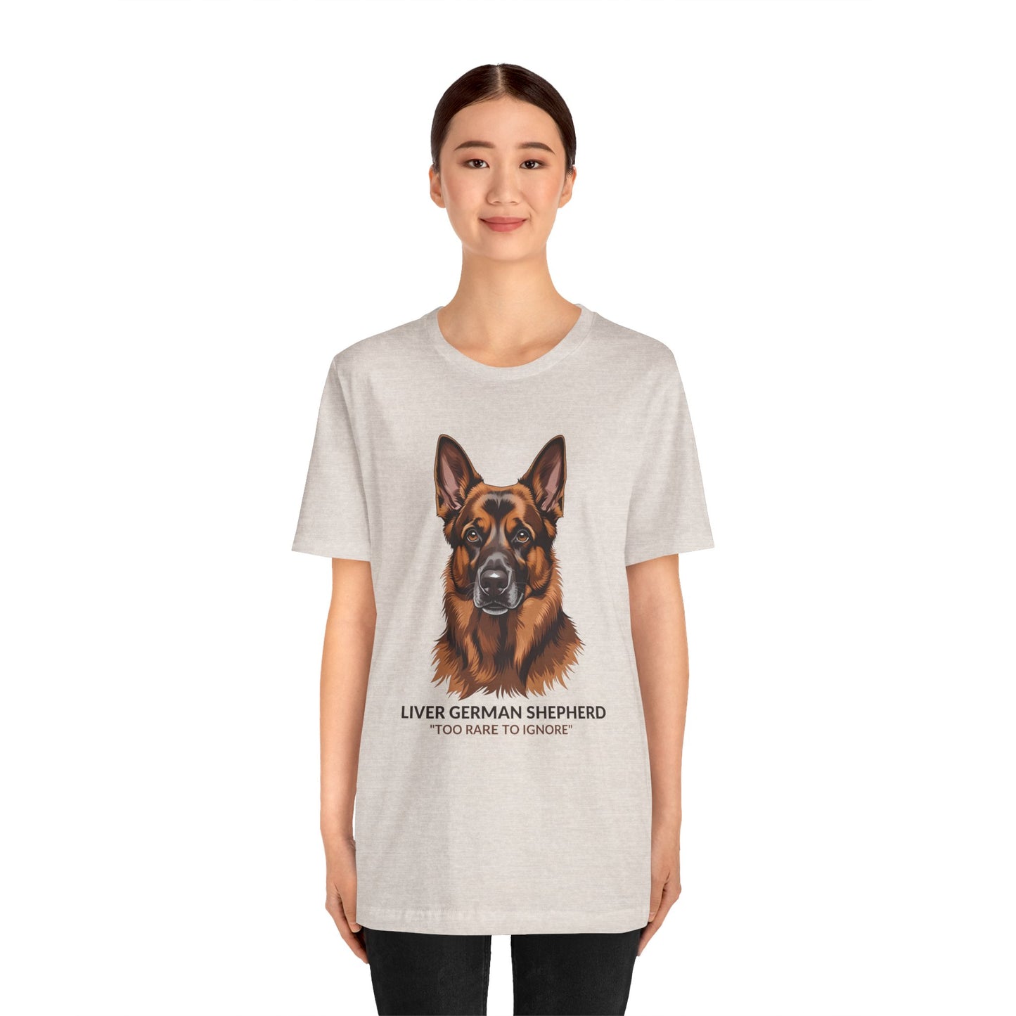 Liver German Shepherd Dog Lover Tee - To Rare To Ignore | Perfect Gift for Pet Owners, Animal Lover Merchandise, Casual Wear, Unique Dog Shirt