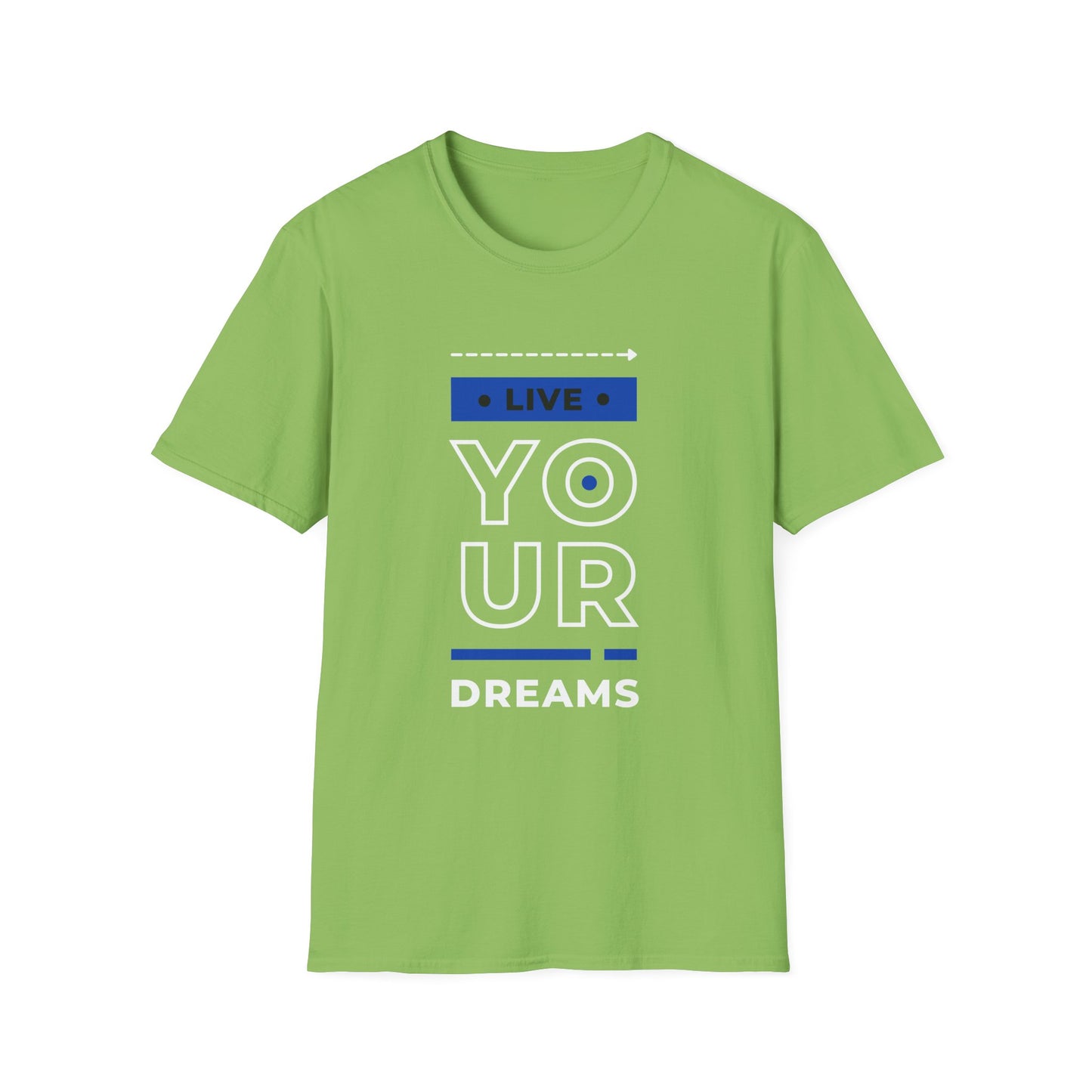 Live Your Dreams Unisex Softstyle T-Shirt, Inspirational Tee, Motivational Gift, Casual Wear, Daily Reminder, Empowerment Top