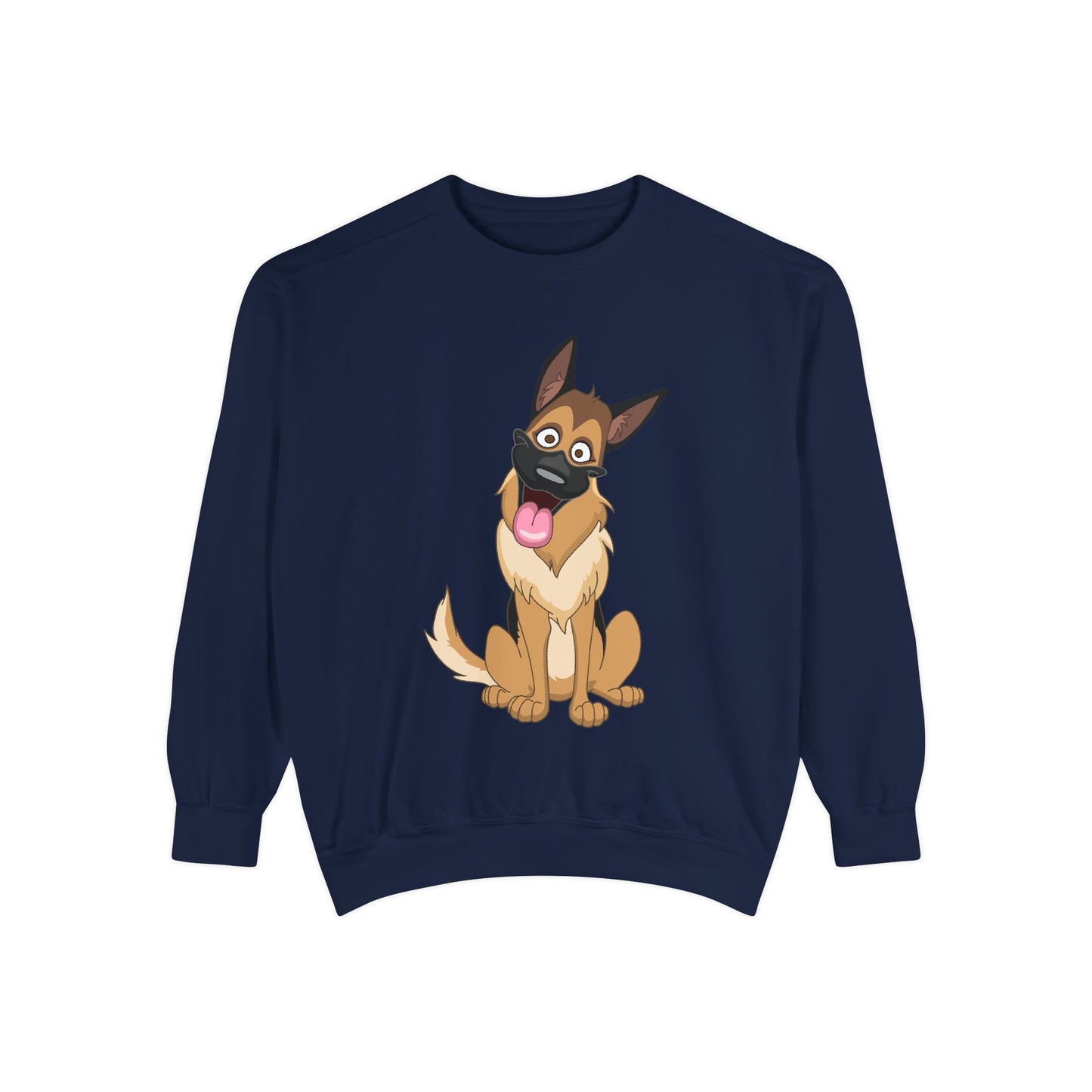 Funny Dog Cartoon Sweatshirt for Pet Lovers - Unisex Garment-Dyed Apparel
