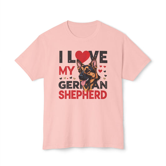 I Love My German Shepherd T-Shirt, Cute Dog Lover Gift, Pet Parent Apparel, Dog Adoption Celebration, Canine Lover's Tee