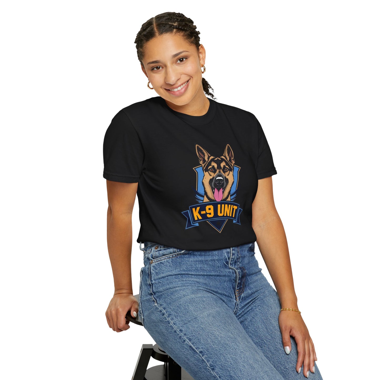 K-9 Unit Unisex Garment-Dyed T-shirt for Dog Lovers, Pet Owner Gift, Casual Wear