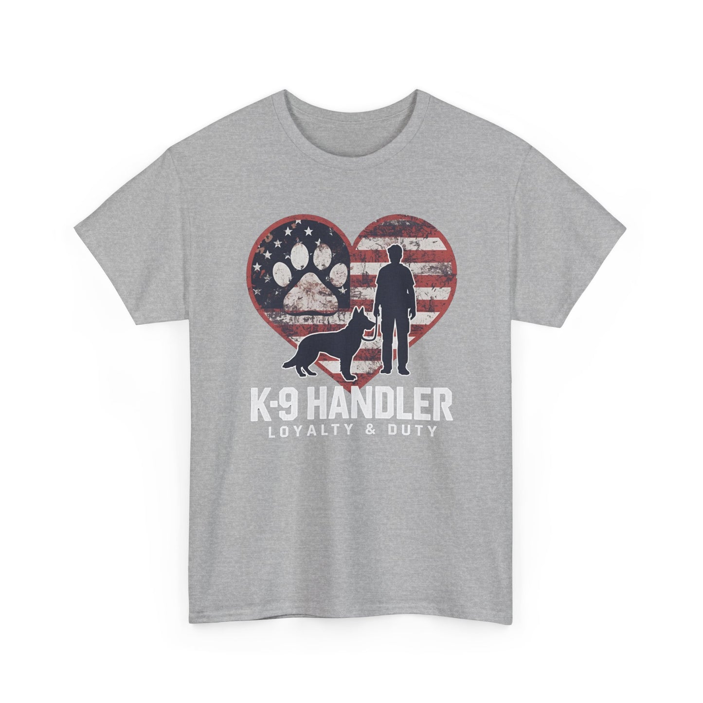 K-9 Handler Heart Tee | Loyalty & Duty T-Shirt | Dog Lover Gift, Police Support Shirt