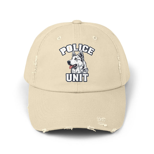 German Shepherd K-9 Police Unit Distressed Cap | Unisex Vintage Hat for Dog Lovers & Police Supporters