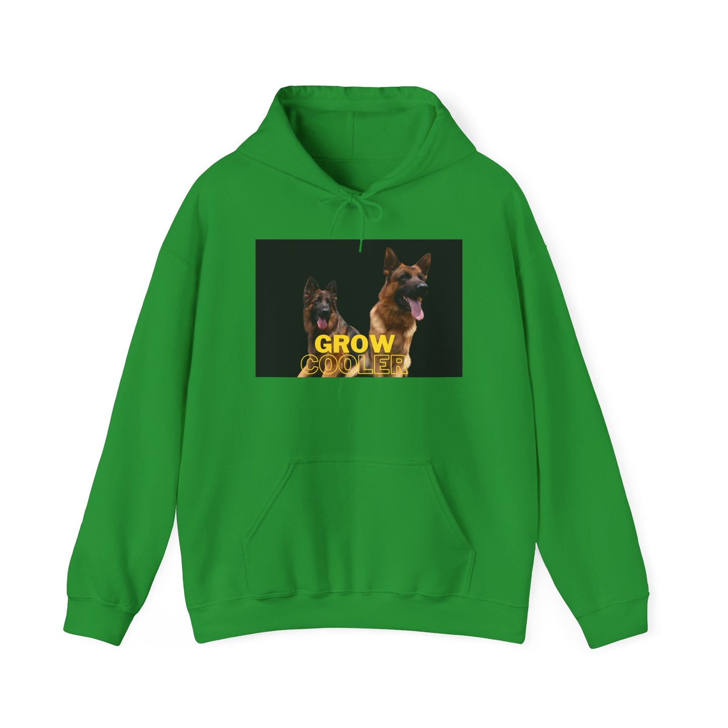 Unisex Dog Lover Hoodie With Two German Shepherds and Caption Grow Cooler