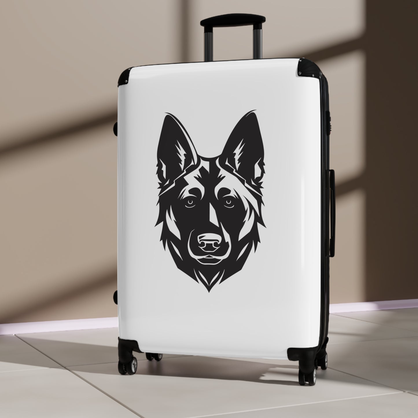 Stylish Dog-Lover Suitcase with German Shepherd Design - Ideal for Travel and Pet Owners
