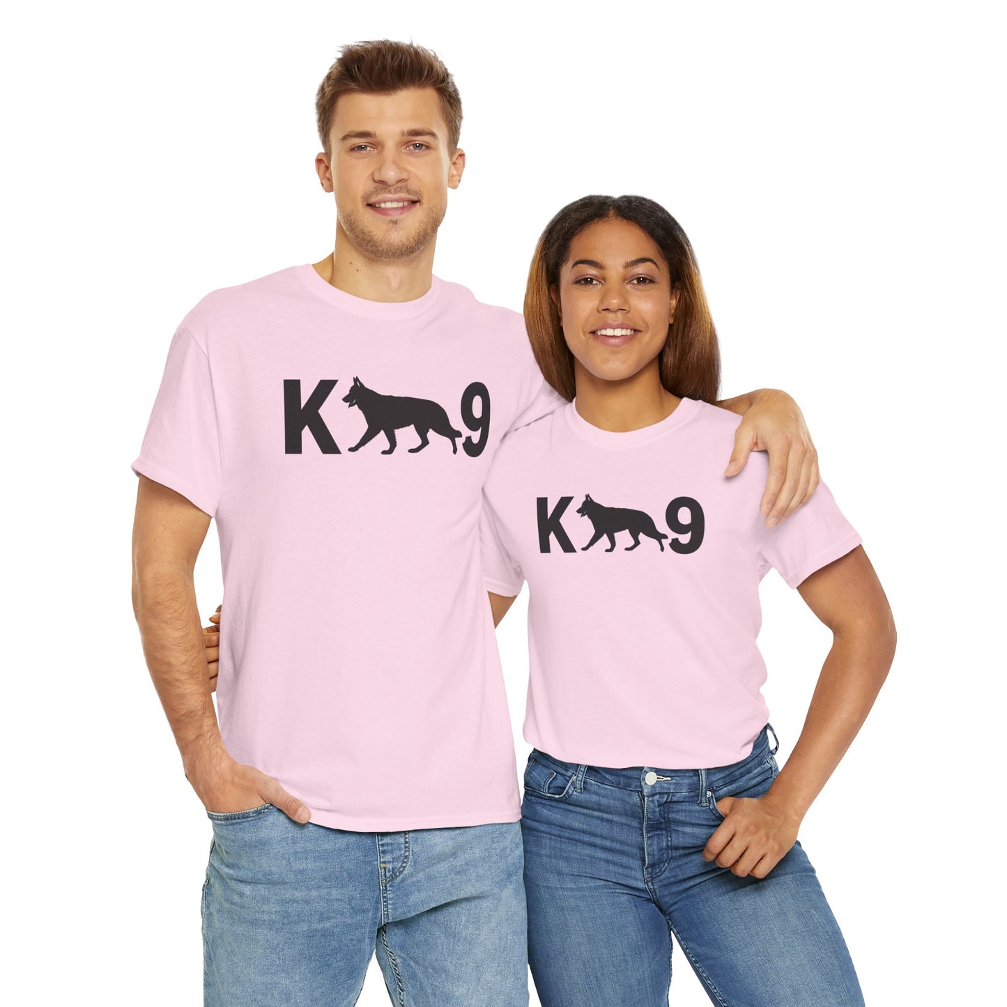 Black German Shepherd K9 Unisex Heavy Cotton Tee - Perfect for Dog Lovers, Pet Owners