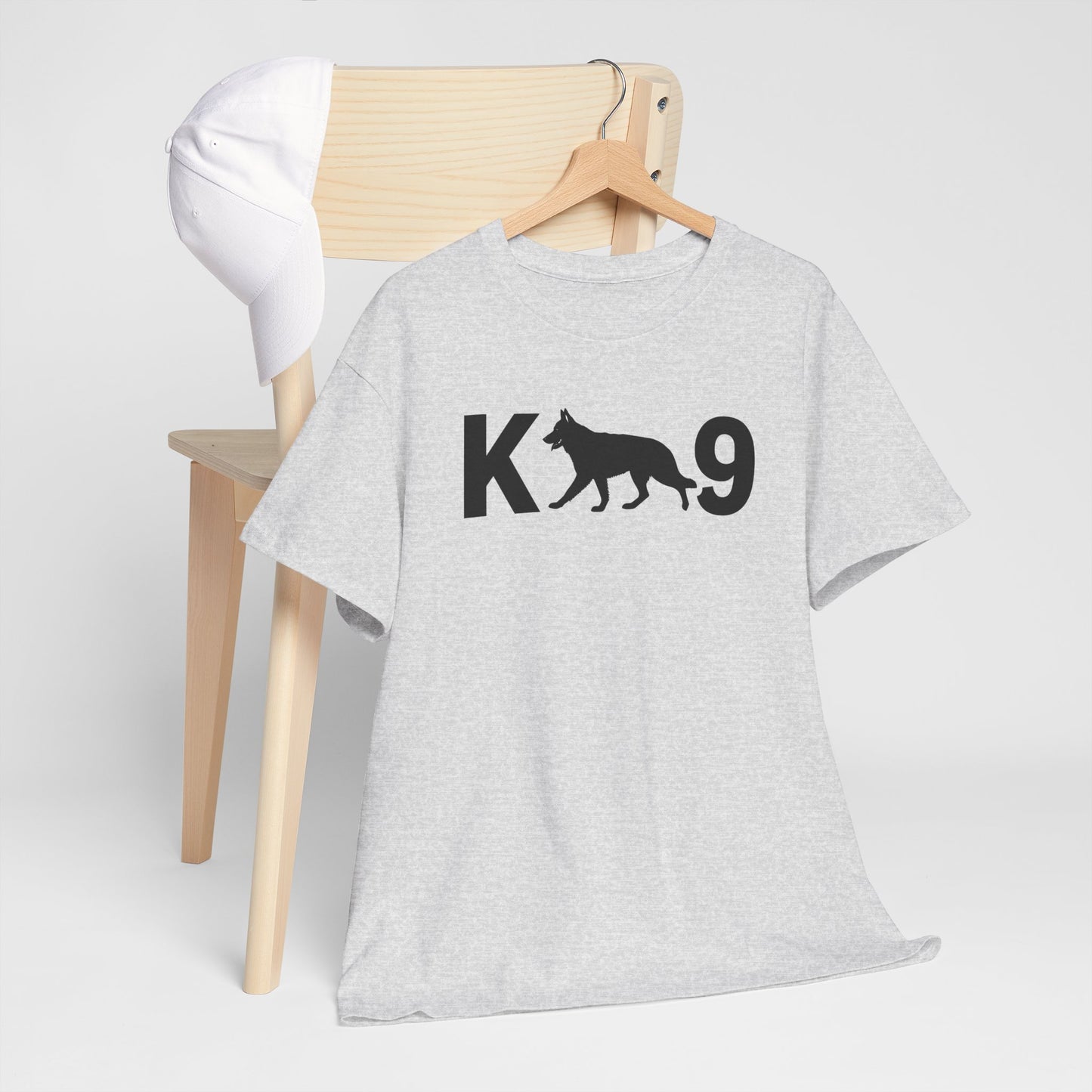 Black German Shepherd K9 Unisex Heavy Cotton Tee - Perfect for Dog Lovers, Pet Owners